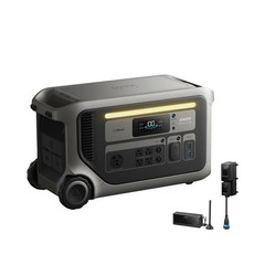 Anker SOLIX F3000 Black 3072Wh Portable Power Station with Power Saver Kits