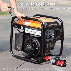 4400-Watts Inverter Generator, Open Frame Generator Gas Powered, Emergency Home