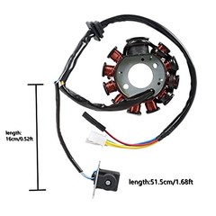 11 Pole Coil Ignition Stator Magneto Replacement for GY6 150cc Scooter Engines