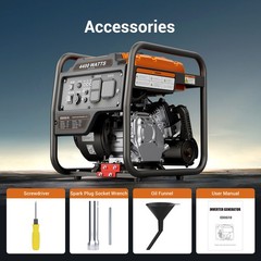 4000W Quiet Generator Inverter Open Frame Portable For RV Camping 208CC 4-stroke