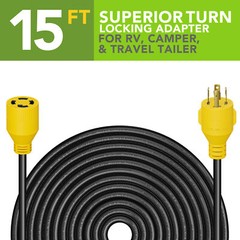 Generator Extension Cord 15 Ft 4 Prong Power Cable 10 4 30 Amp Adapter Plug New