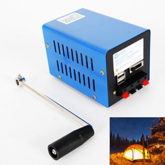 USB Hand Crank Emergency Dynamo Charger Generator Camping Portable Power Supply.