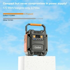 Gofort 200W Portable Power Station Power Bank Solar Generator 