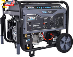 Pulsar G12KBN Heavy Duty Portable Dual Fuel Generator 9500 Rated Watts & 12000 P