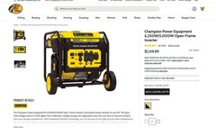 Champion Power Equipment 6250-Watt Portable Open Frame Inverter Generator with Q