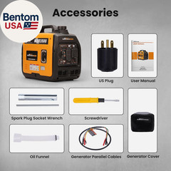 3500 Watt Portable Inverter Generator Gas Powered, EPA Compliant, Compact and Li