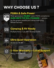 RV Home emergency EV charge 4000W 60db gas power Parallel EPA inverter generator