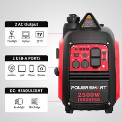PowerSmart 2500W Portable Inverter Gas Generator