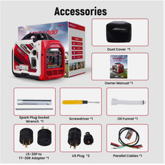 4000W Quiet Generator Inverter Portable For Home Camping EV-Charging w/Bluetooth