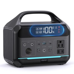 DARAN Portable Power Station 300W (Peak 600W),LiFePO4 Battery,192Wh Dark Grey
