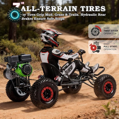 Gas Powered Go Kart 212CC Go Kart for Adults & Kids with Premium Steel Tubular