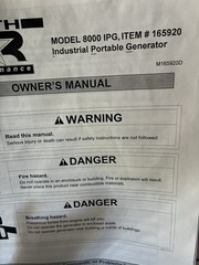North Star 8000 IPG Generator Replacement Panel & Honda Engine All NOS Parts