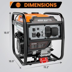 Efurden 4000 Watt Open Frame Inverter Generator 30 Amp Pure Sine Wave Low Noise