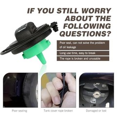 Gas Cap, Sealed Waterproof Vehicle Fuel Tank Cap, Oil Filler Cover Replacement