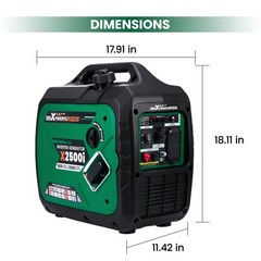 2500 watt 18kg Portable Gasoline Inverter Generator Low Oil/Overload LED Alert