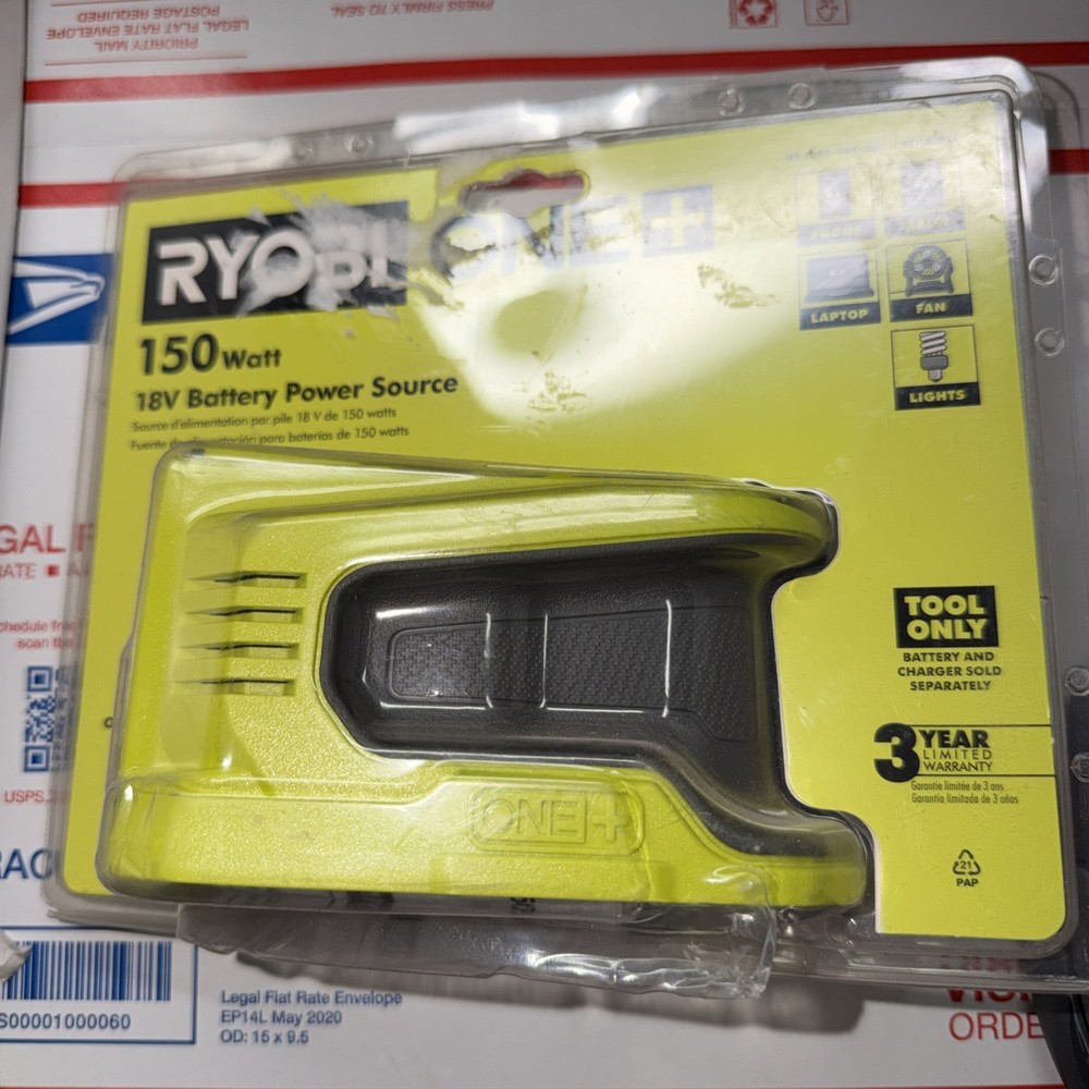 Battery Inverter- Ryobi RYI150BG ONE+ 18V 150 Watt Battery Inverter Tool Only