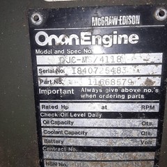 Onan DJC Center Cylinder Baffle