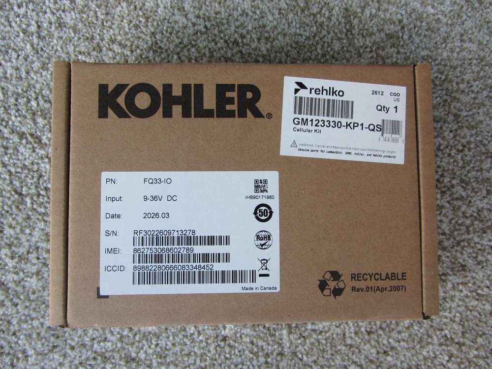 Kohler Cellular Monitoring Kit GM123551 – Rehlko GM123330-KP-QS