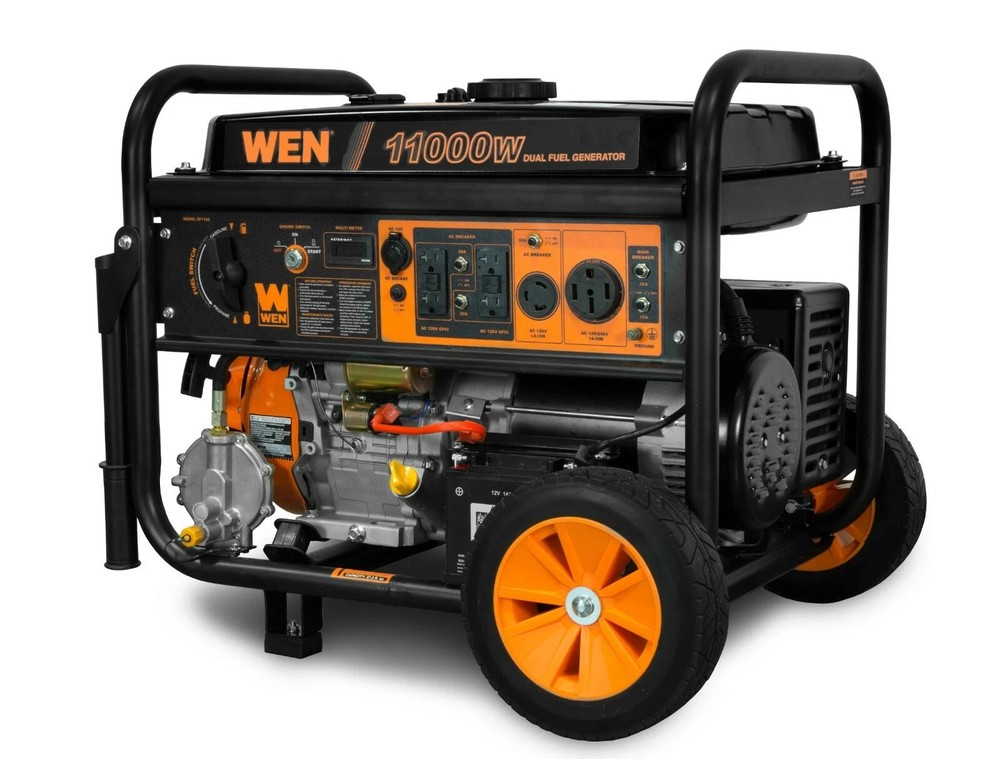 WEN 11,000-W Portable Hybrid RV Ready Dual Fuel Gas Generator w/ Electric Start