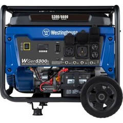 Westinghouse WGen5300s 6,600-W Portable RV Ready Gas Generator w/ Electric Start