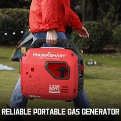 PowerSmart 2350-W Quiet Portable Gas Inverter Generator w/ CO Sensor, Ultralight