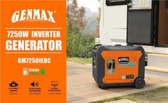 GENMAX Portable Inverter Generator, 7250W Super Quiet Dual Fuel Portable