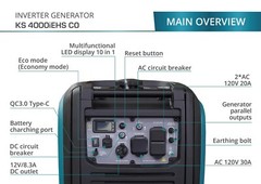 Konner Sohnen KS 4000iEHS CO Dual Fuel Inverter Generator + Free Air Compressor
