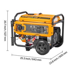 Uimoso Dual Fuel Generator with Gas & LPG Power Options, 4650W Peak Output