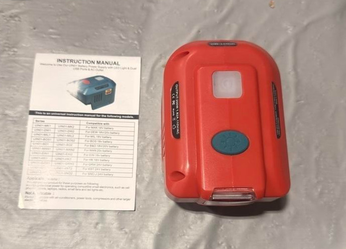 Power Inverter Generator UIN01-MIL For Milwaukee M18 150W/1.25A 120V/AC