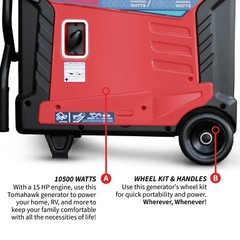 9000 Watt Inverter Generator Super Quiet Portable Power 120V 240V Outlets
