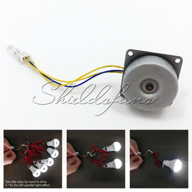 3~24V Mini DIY Wind Generator Phase Micro Brushless Generator Hand Motor DVVD