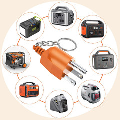 Generator Grounding Plug with Keychain – Portable Neutral Ground Bonding Adapter