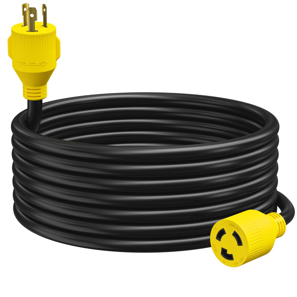 Generator Extension Cord 25 Ft 3 Prong Power Cable 10 3 30 Amp Adapter Plug New