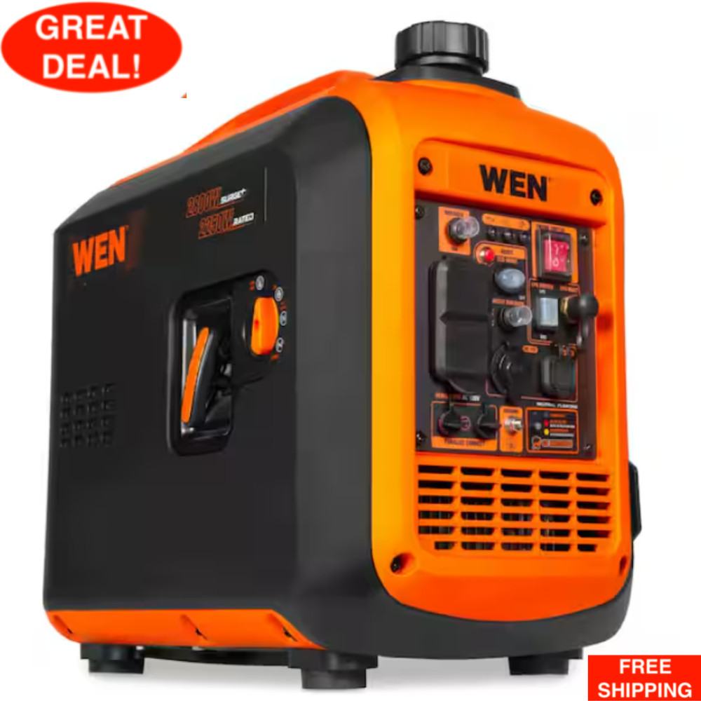 Inverter Recoil Start Generator 2800/2250-Watt Dual Fuel Portable Lightweight