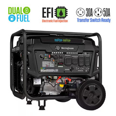 Westinghouse 12,500-W EFI Portable Dual Fuel Gas Powered Generator, Remote Start