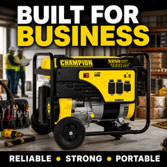 Champion 6250W Portable Gas Generator 5000W Running Wheel Kit 120/240V