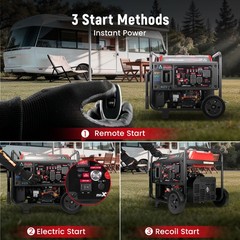 120/240V Tri-Fuel Inverter Generator for Tailgate Party Electric/Remote Start