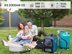 Konner Sohnen 2000W Portable Dual Fuel Inverter Generator + Free Tire Inflator