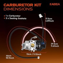 50040195 Carburetor Kit Compatible with Cummins Onan P4500i Westinghouse