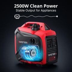 2500W Gas Portable Inverter Generator Quiet CO Sensor RV Camping Home