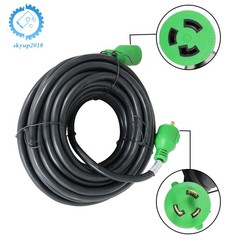 3 Prong 30 Amp Generator Extension Cord 10Ft NEMA L5-30P/L5-30R