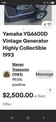Yamaha YG6600DE Generator