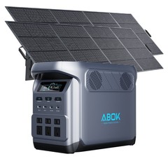 ABOK Ark1800 1800W Power Station with 2x400W Solar Panels Home Backup Emergency