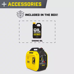2500-Watt Recoil Start Gasoline Powered Inverter Generator with CO Shield and Qu