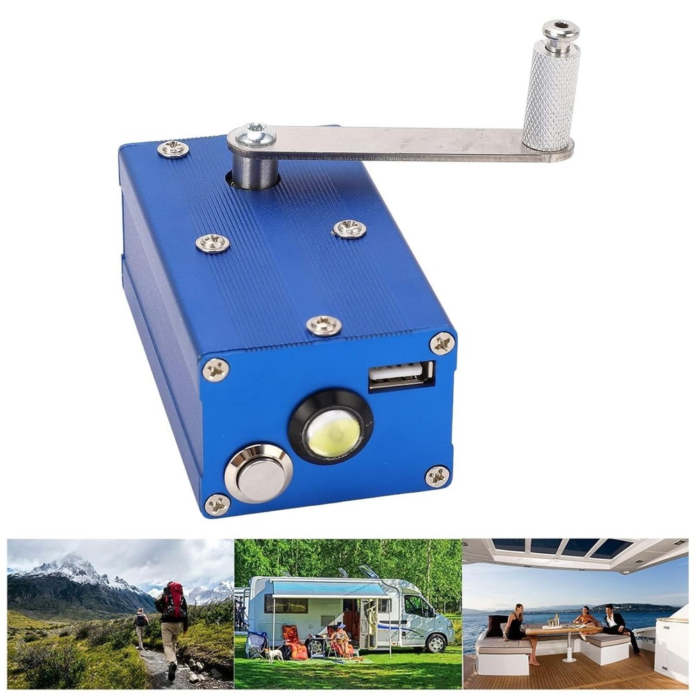 Hand Crank Generator USB Charger Super Capacitor Portable Emergency Power