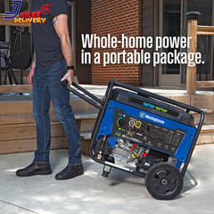 Outdoor Power Equipment 14500 Peak Watt Dual Fuel Home Backup Portable Generator