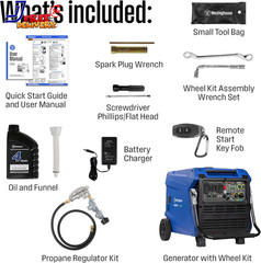 11000 Peak Watt Dual Fuel Portable Inverter Generator Remote Electric Start
