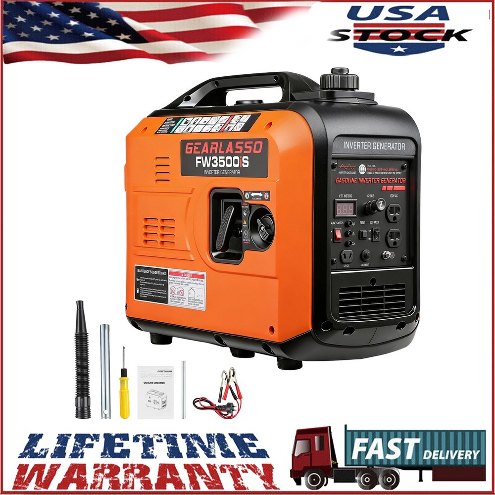 5000W Portable Inverter Generator Gas Powered Quiet for Home Backup Lightweight