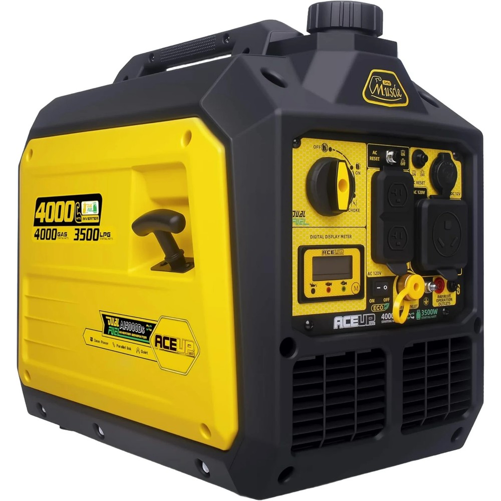 Aceup Energy 4000W Dual Fuel Inverter Generator Quiet Gas Propane RV Ready EPA