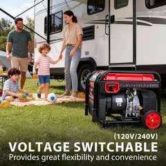 Power Smart 7,000-W Portable Gas Inverter Generator, Electric Start, CO Sensor